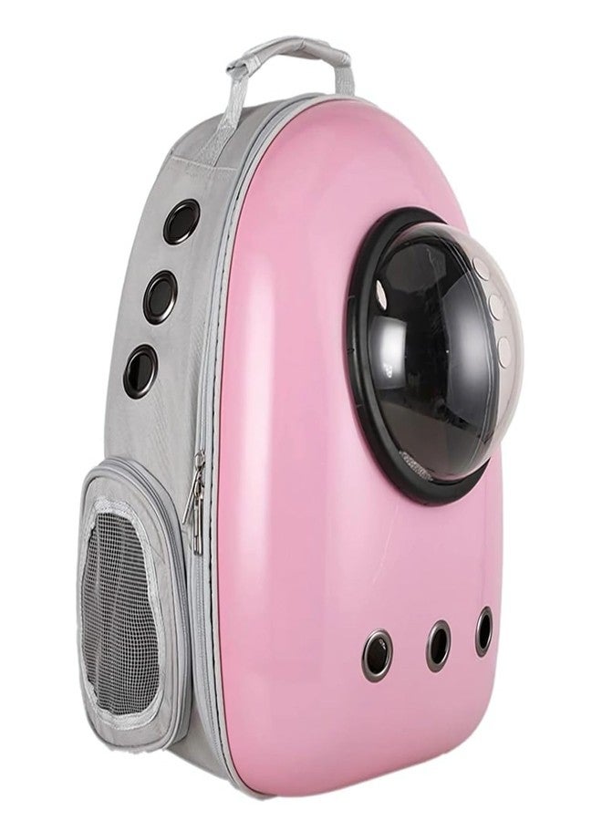 VAYINATO® Astronaut Space Bubble Portable Pet Backpack Travel Carrier, Waterproof, Breathable Outdoor Transport for Cat and Small Dog Mutil Colors to Choose (Pink) - Image 1